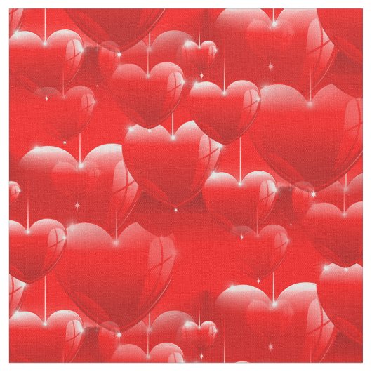 Tissu ballons rouges (Fermer)