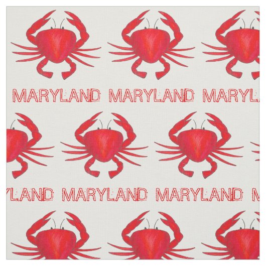 Tissu Baltimore Maryland Red Hard Shell Bay Crabal (Échantillon)