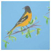 Tissu Baltimore Oriole Bird Blue (Échantillon)