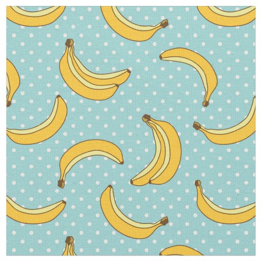 Tissu Bananes et points de Polk (Fermer)
