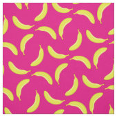 Tissu Bananes Fruits mignons Cuisine sotte rose (Échantillon)