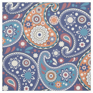 Tissu Bandana Paisley Imprimer Bleu