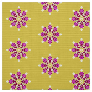 Tissu Bandana Print - or et violet