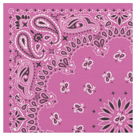 Tissu Bandana rose (Fermer)
