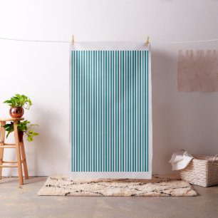 Tissu Bande blanche/ Aqua - ou - changer de couleur