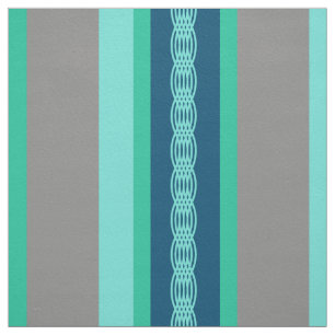 Tissu Bande d'auvent du milieu du siècle - turquoise et