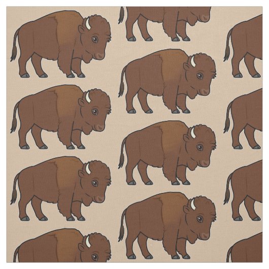 Tissu Bande dessinée de bison (Échantillon)