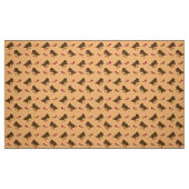 Tissu Bande dessinée de panier de fleur de chiot de (Fat Quarter)