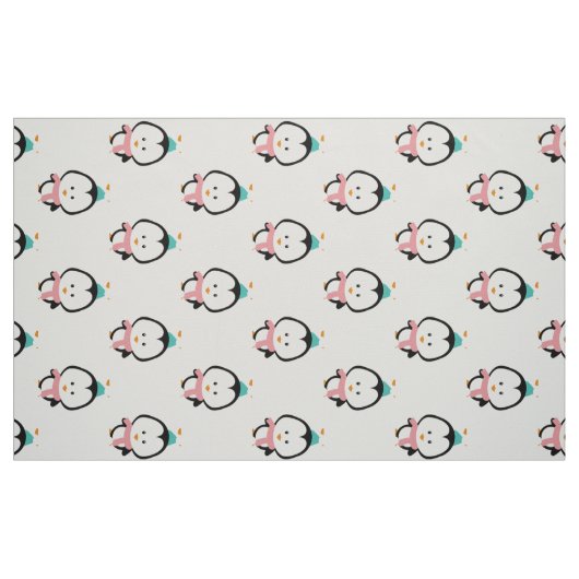 Tissu Bande dessinée mignonne de pingouin (Fat Quarter)