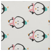 Tissu Bande dessinée mignonne de pingouin (Échantillon)
