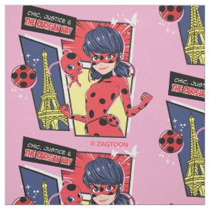 Tissu Bande dessinée Miraculaire Ladybug Parisienne