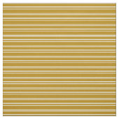 Tissu Bande dorée foncée et bandes blanches (Échantillon)