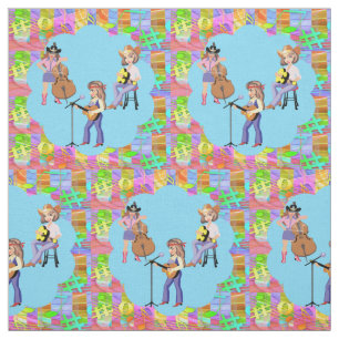 Tissu Bande occidentale de cow-girl de chant de pays