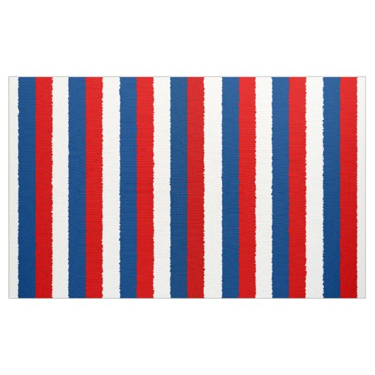 Tissu Bande rouge, blanche et bleue (Yard)