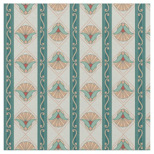Tissu Bande verte des années 1920 (Fermer)