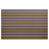 Tissu Bande violette/or fleurie/or blanc - noir (Yard)