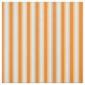 Tissu Bandes à tiques orange et crème (Échantillon)