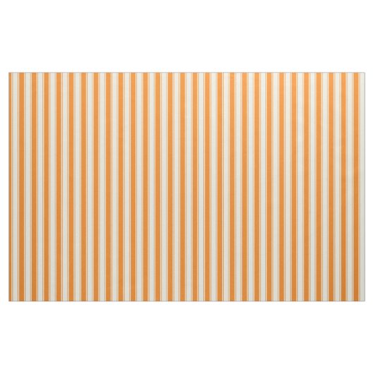 Tissu Bandes à tiques orange et crème (Fat Quarter)