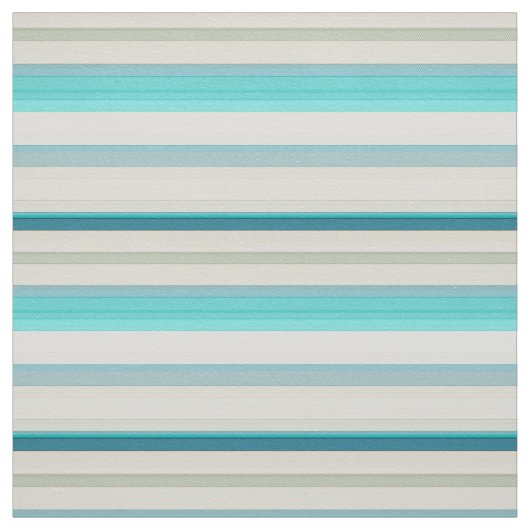 Tissu Bandes blanches d'aqua mignonnes (Échantillon)