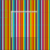 Tissu Bandes Colorées Classiques (Carreau)