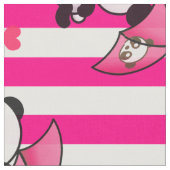 Tissu Bandes de bonbons rose blanc (Fermer)