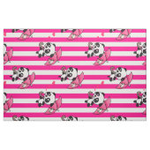 Tissu Bandes de bonbons rose blanc (Fat Quarter)