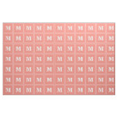 Tissu Bandes de corail monogramme (Fat Quarter)