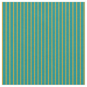 Tissu Bandes de couleur orange et cyan foncé