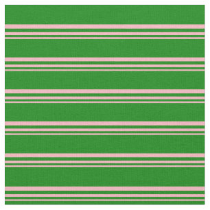 Tissu Bandes de couleur rose pâle et verte