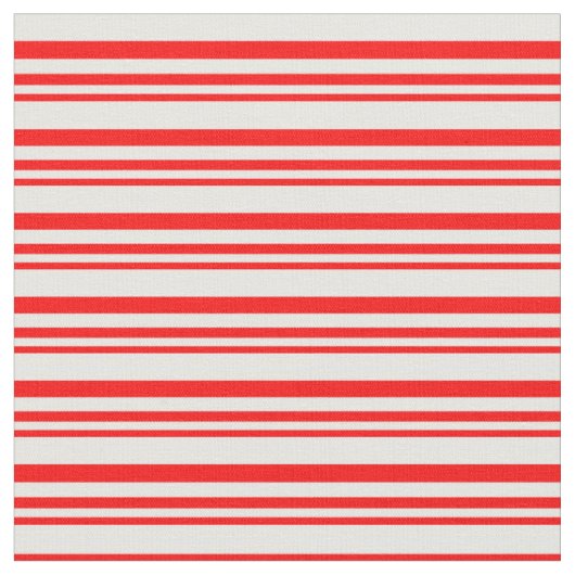 Tissu Bandes de crème rouge et de menthe (Fermer)