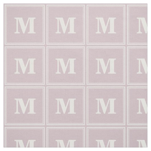 Tissu Bandes de quartz roses monogrammes (Échantillon)
