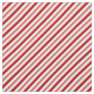 Tissu Bandes de Sucre de canne rouge et blanc (petite éc