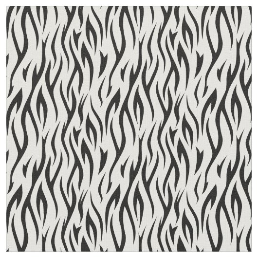 Tissu Bandes de tigres noir et blanc (Fermer)