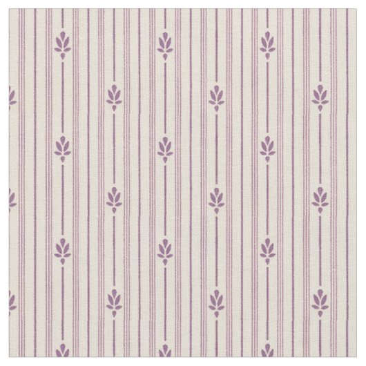 Tissu Bandes de violet 1920 avec fleurs (Fermer)