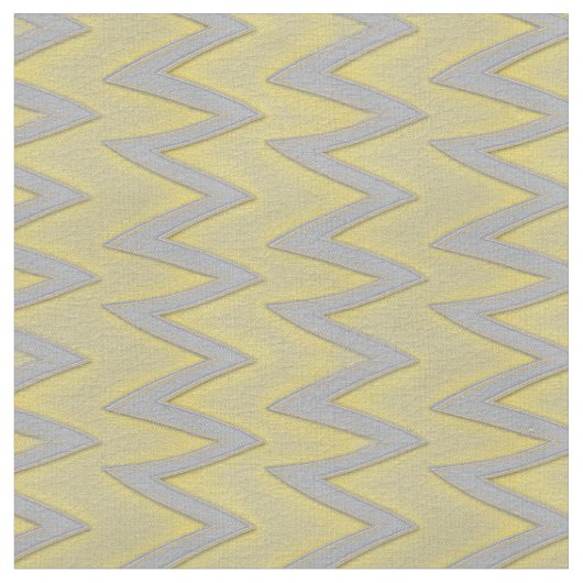 Tissu Bandes de zigzag gris et jaune (Fermer)