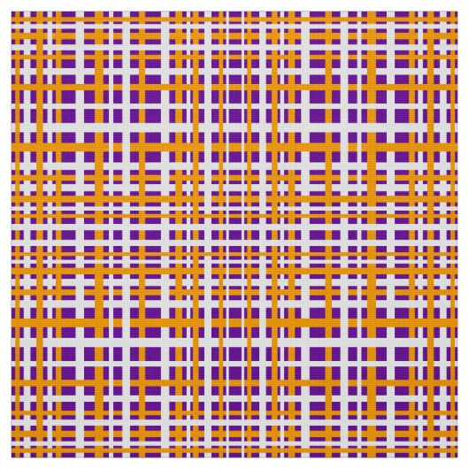 Tissu Bandes d'entrelacement violet et orange (Échantillon)