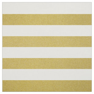 Tissu Bandes d'or, Blancs, Motif rayé