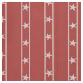 Tissu Bandes et étoiles rouge (Fermer)