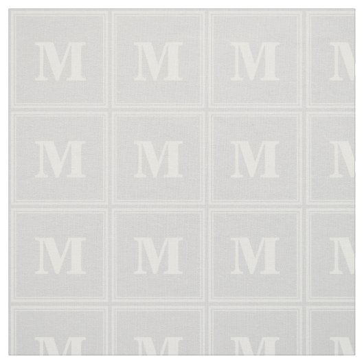 Tissu Bandes gris clair monogrammes (Échantillon)