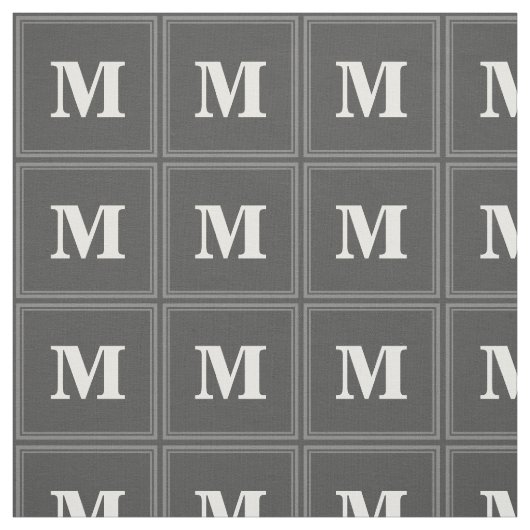Tissu Bandes gris monogramme (Échantillon)