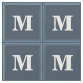 Tissu Bandes gris monogramme (Fermer)