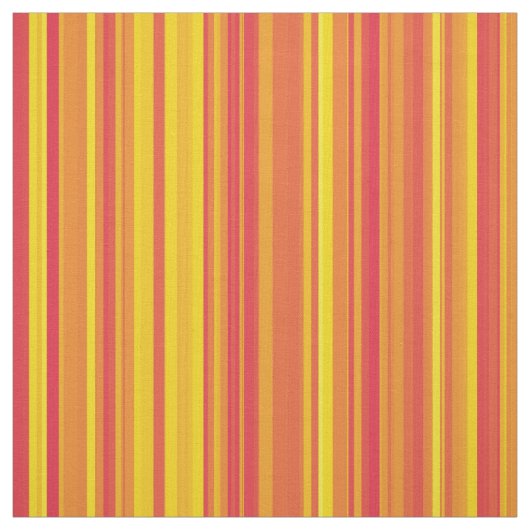 Tissu Bandes orange jaune rouge (Échantillon)