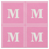 Tissu Bandes rose monogramme (Fermer)