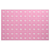 Tissu Bandes rose monogramme (Fat Quarter)