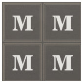 Tissu Bandes taupe monogramme (Fermer)