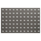 Tissu Bandes taupe monogramme (Fat Quarter)