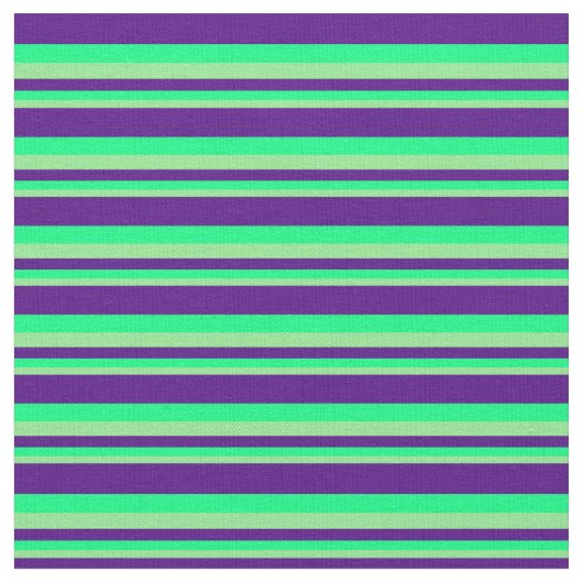 Tissu Bandes vert clair, vert et indigo (Fermer)