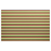 Tissu Bandes vertes, bronzées, rouges et noires (Fat Quarter)
