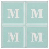 Tissu Bandes vertes de menthe monogramme (Fermer)