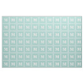 Tissu Bandes vertes de menthe monogramme (Fat Quarter)